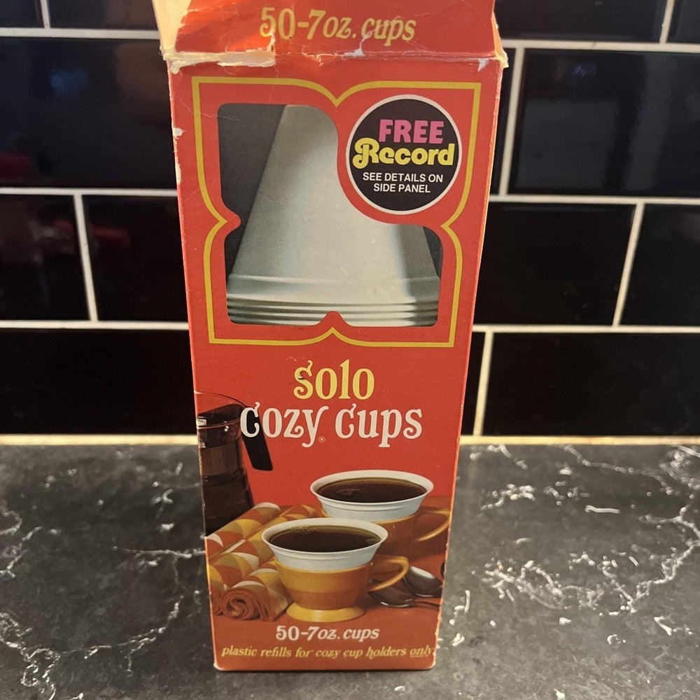 Vintage SOLO Cozy Cups Holder 50 Refills Excellent Condition Retro American Made